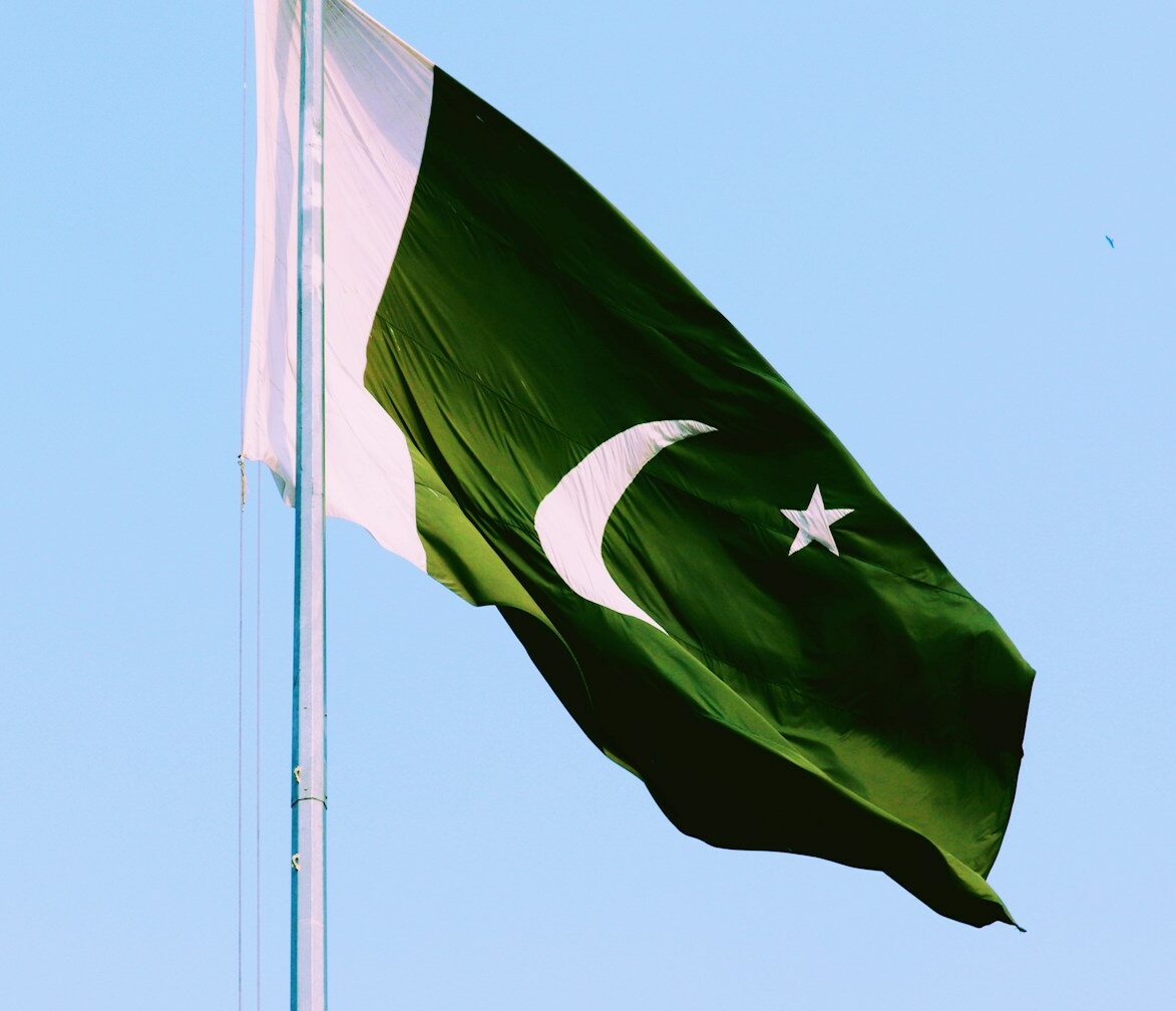 white and green flag